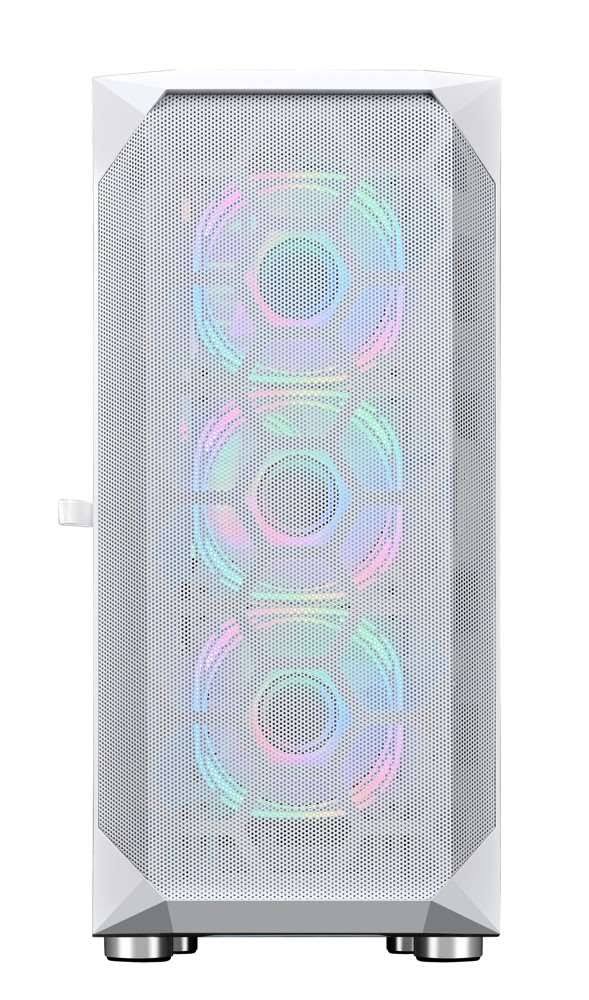 Pleiades E-ATX/ATX/M-ATX Gaming PC Desktop Computer Case Full Tower White with Side Tempered Glass Panels with 8 Fan Support (Fans not including) Pleiades E-ATX/ATX/M-ATX Gaming PC Desktop Computer Case Full Tower White with Side Tempered Glass Panels with 8 Fan Support (Fans not including)